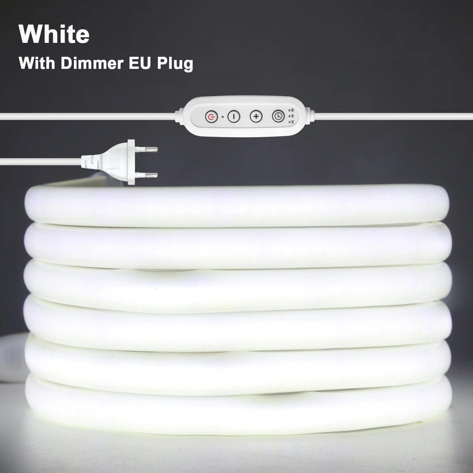 Dimmable Switch 220V COB LED Strip Neon Light Dimmer Power Kit Waterproof 3000K 4000K 6000K 288LED Kitchen Room Decor Flex Lamp