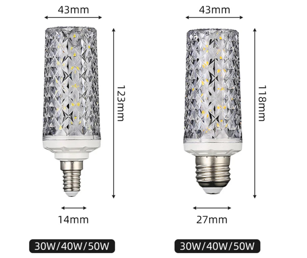 E27 E14 B22 24W 30W 40W 50W LED Lamp Corn Bulb AC85-265V No Flicker 5730 SMD LED Light / Lighting