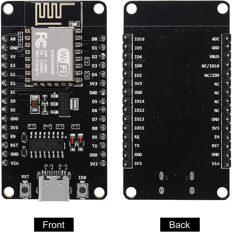 ESP8266 NodeMCU LUA CH340 ESP-12E WiFi Internet Development Board 4M Flash Serial Wireless Module for Arduino Type-c usb