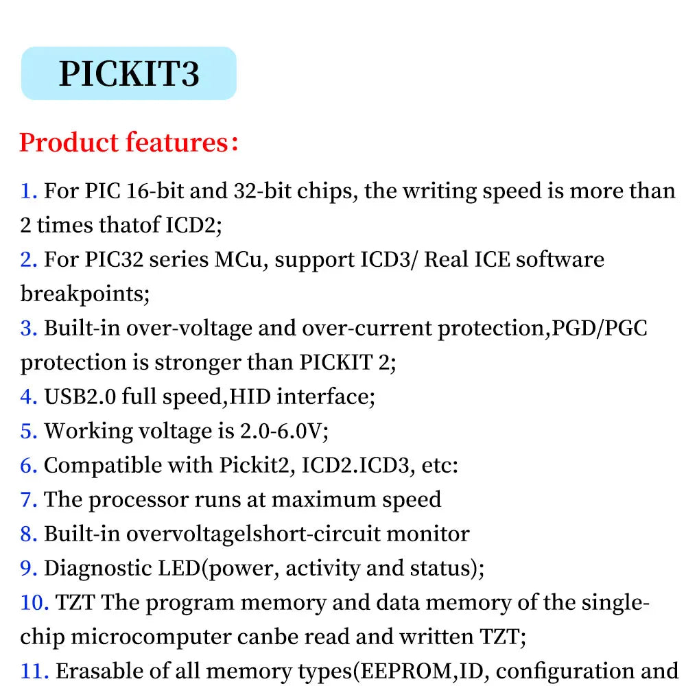 1/5/10Pcs PIC KIT Programmer PIC KIT2/3/3.5 Read/Write Downloader for PIC MCU