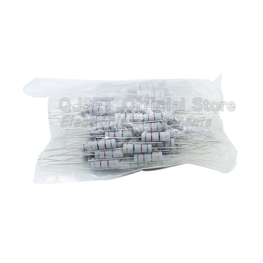 100pcs 3W Carbon Film Resistors 5% Tolerance Oxide Film Resistors 3W 1 47 100 220 470 Ohms 1K 4.7K 10K 47K 100k 200k 470k 1M Ohm