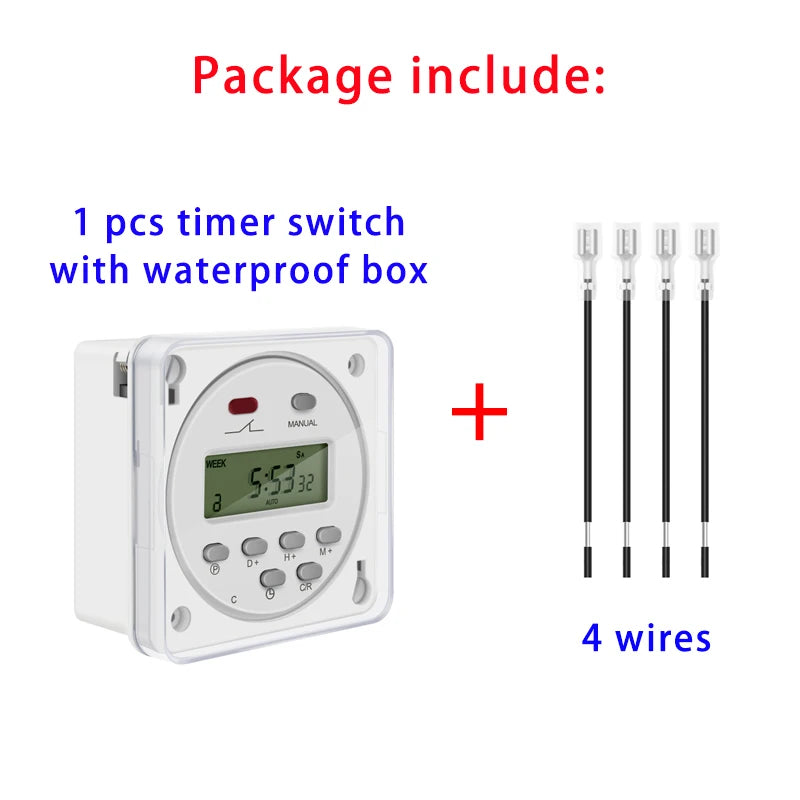 CN101A LCD Time Switch 12V 24V 110V 220V Time Relay Street Lamp Lillboard Power Supply Timer
