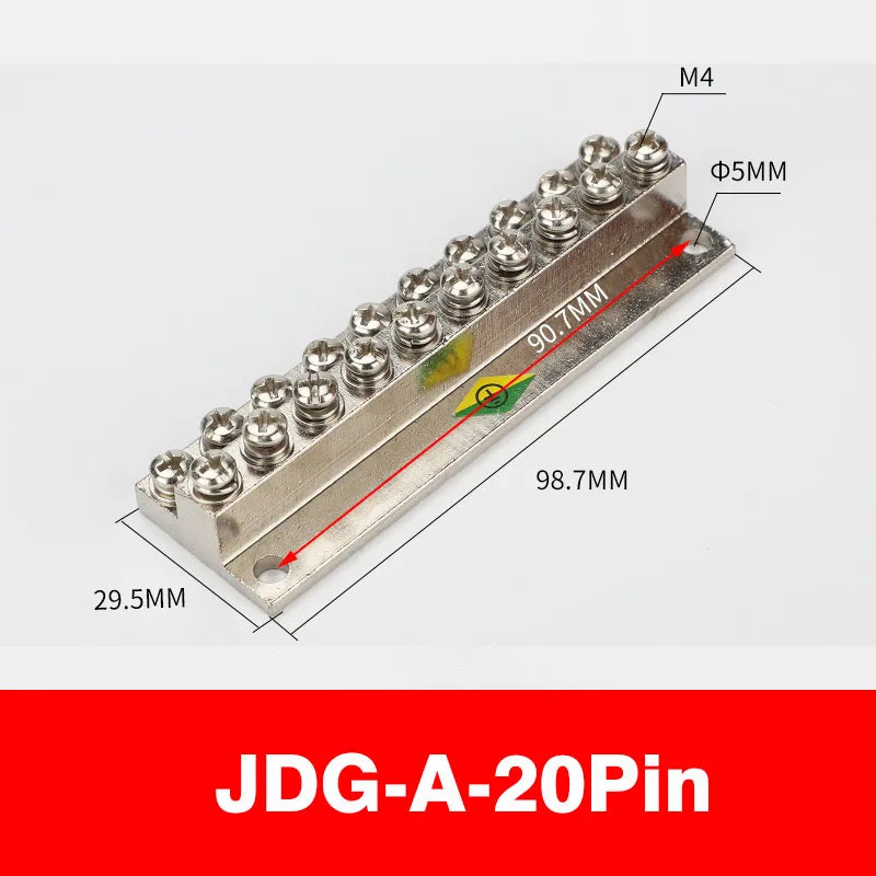 Ground Row Copper Bar Connection Terminal JDG-A Distribution Box Double-layer Terminal Block Copper galvanizing large current