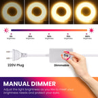 220V Led COB Neon Strip Light Dimmer Switch Power Plug Kit White Blue Pink Red Purple Yellow 5m 20m 30m 0.5m 288LED/m Flex Decor