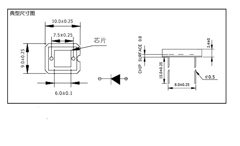 1pcs SGPN1615CR Linear silicon photocells silicon photodiode measure ambient ceramics epoxy resin visible light to near infrared