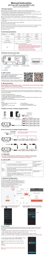 Tuya Wifi LED SPI RGBIC RGBWIC Controller WS2811 WS2812B SK6812 Addressable LED Strip Light Voice Control Alexa Google 5-24V