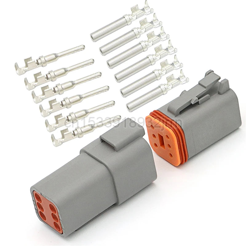 1Set DT Waterproof Automotive Connector Plug Kit DT06-2S/DT04-2P 3P 4P 6P 8P 12P Male Female Plug Socket For Automobile 22-16AWG