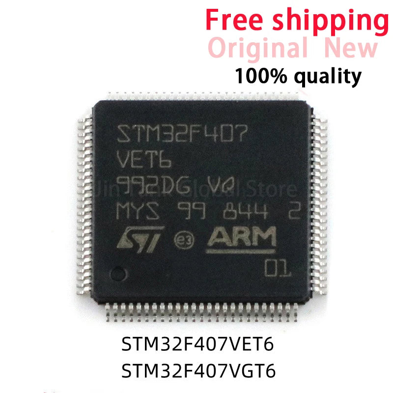(1piece) 100% New STM32F407VET6 STM32F407VGT6 STM32F407 VET6 STM32F407 VGT6 QFP-100 Chipset