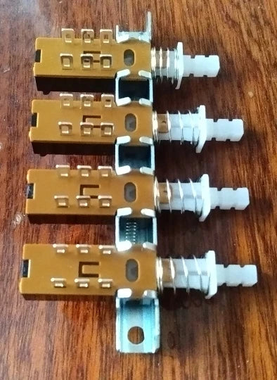 Interlock Push Button Switch Piano Type DPDT 6 Pin 4/6/8 Row Straight Through Hole Straight Key Switch for Electronic Products