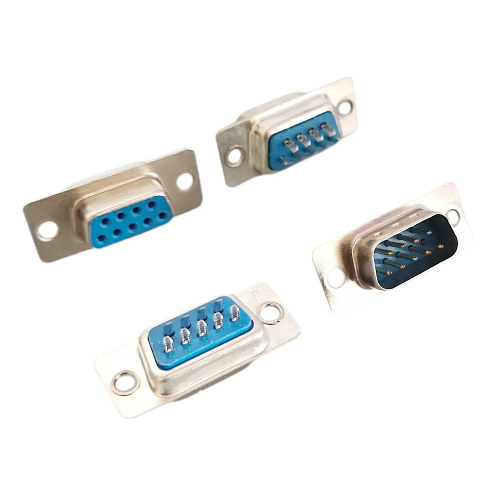 5/10PCS RS232 DB9 Connector PCB Mount Serial 9 Pin 2 Rows Solder Type Plug D-SUB Male Female Plug Socket Connector