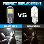 2/6x W5W T10 Led Bulbs Canbus W5W Sapphire COB Drive-Free Led Wedge Bulb 6000K 168 194 Led 5w5 Car Interior Dome Reading Bulb