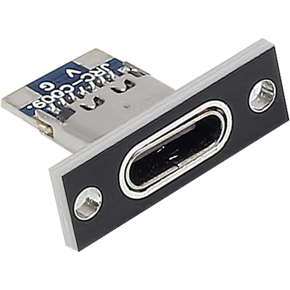 10pcs Type-C USB Jack 3.1 Type-C 2/4 Pin Female Connector Jack Charging Port USB 3.1 Type C Socket with Fixing Plate