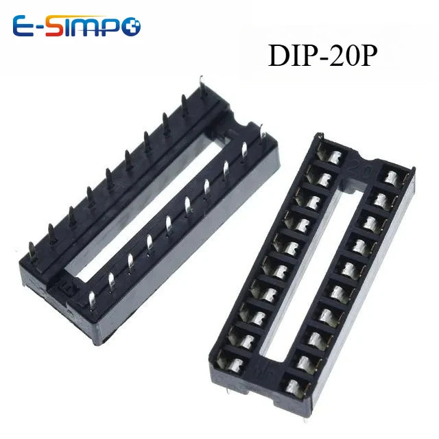10PC 2.54mm IC Socket DIP6 DIP8 DIP14 DIP16 DIP18 DIP20 DIP28 DIP40 Pin Connector 8 14 16 18 20 24 28 40Pin DIP Socket Chip Base