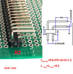 10pc 2.54mm 2x40P Right Angle RA 90D Double Row Rohs Reflow Gold Cuttabl Long PA=3/6/9/12mm PCB Jumper Male Pin Header Connector
