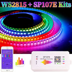 WS2815 Led Strip With SP107E Bluetooth Music Controller 30/60/144 Pixels/m RGB Individually Addressable LED Light Lamp Kit DC12V