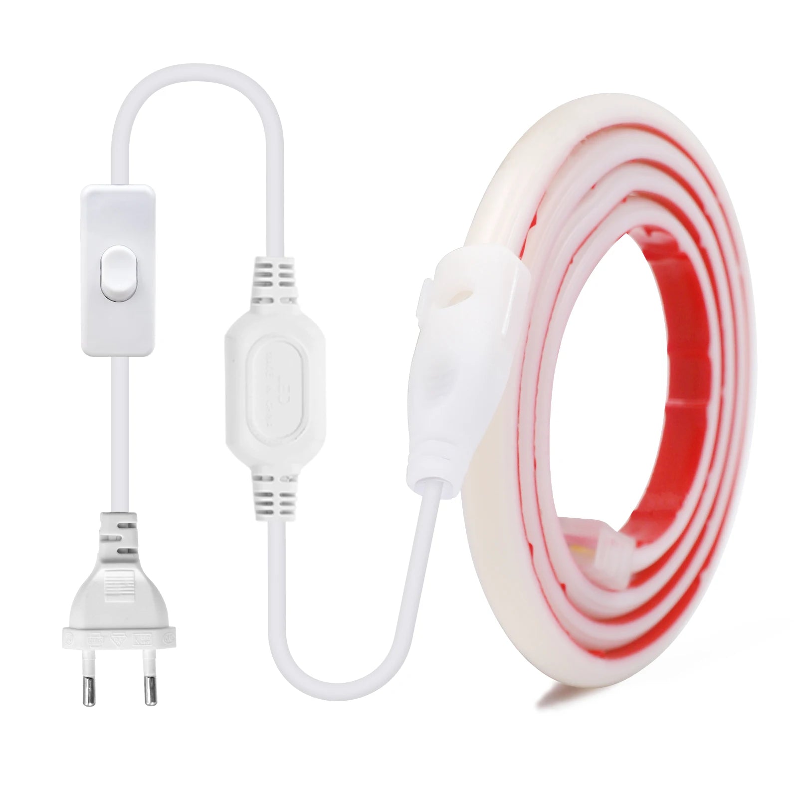 220V Dimmable COB LED Neon Strip Light 288Leds/M IP67 With Switch/Dimmer EU Plug Flexible Adhesive Tape for Home Garden Lighting