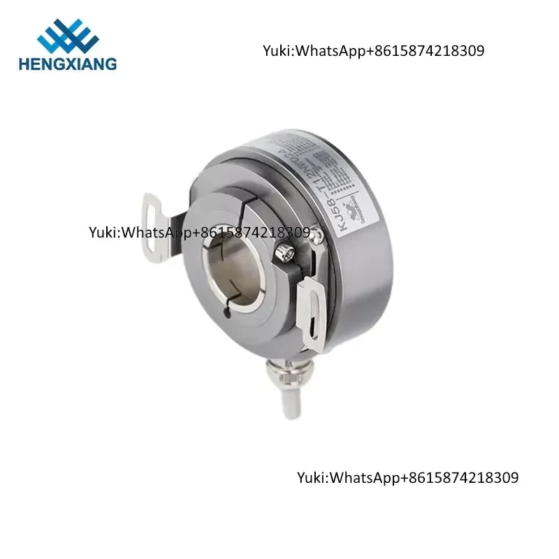 HENGXIANG KJ58 Gray Code Absolute Encoder 12bits Single Turn Hollow Shaft IP65 Protection DC5V-30V 58mm OD Spring Plate Mount