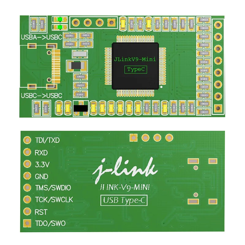 JLINK V9 MINI Emulator J-LINK Auto Upgrade Firmware TypeC Debugger Type-C Mini V9 JLINKV9-MINI