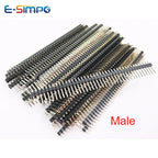 10PCS (5Pairs) 1x40 Single Row 2.54mm Pitch Male Female Breakable Pin Header PCB JST Connector Strip for Arduino Diy Black