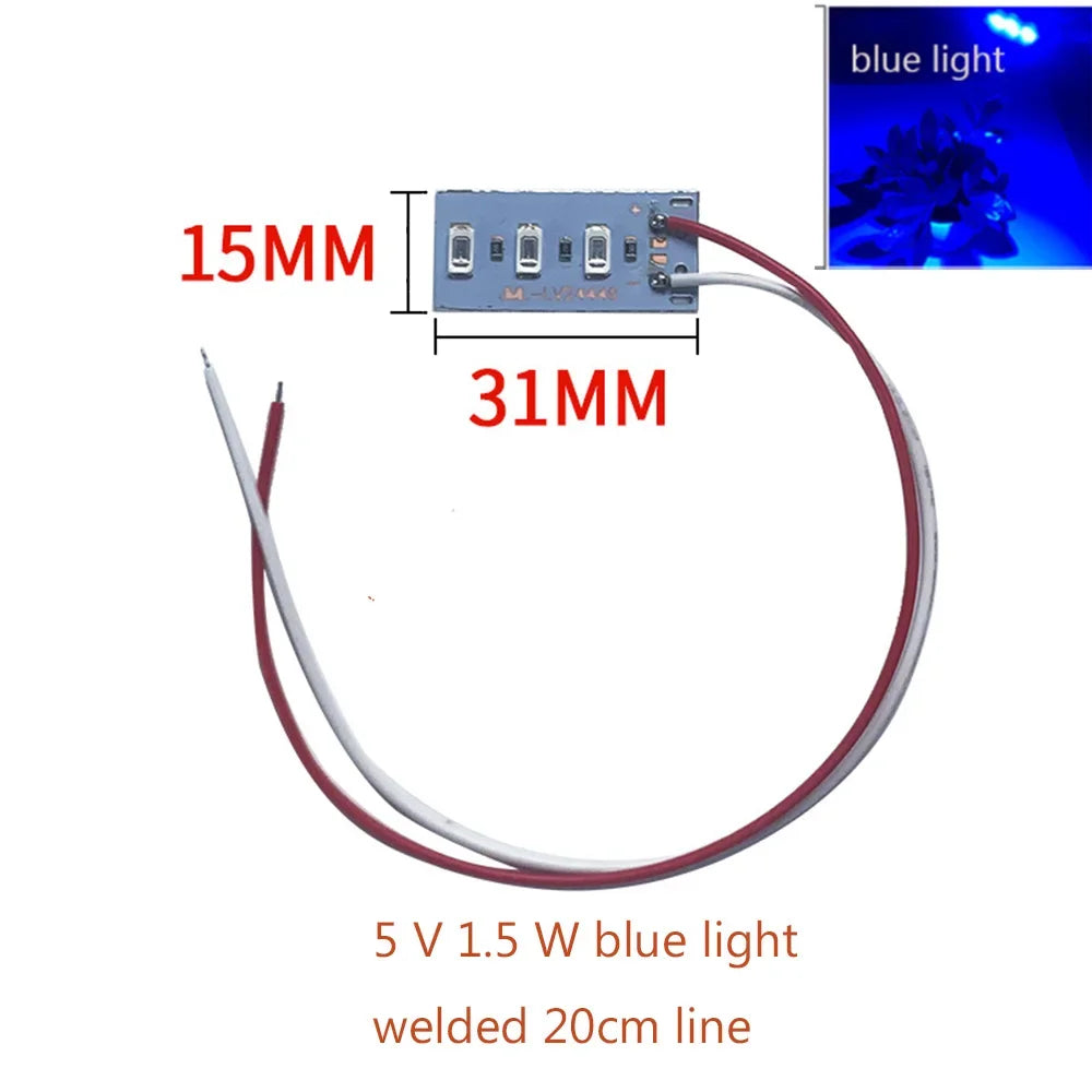 New 10pcs High Brightness 5V LED Color Lamp Bead Light Board Bulb 5730 SMD 1.5W Red Purple Yellow Green Blue Warm White Light