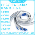 2PCS FPC FFC Ribbon Flexible Flat Cable 9/11/13/15/17/19/21/23/25/27/29 Pitch 0.5MM 1.0MM 500MM/600MM/800MM/1000MM/2000MM/3000MM