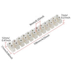 10/20 Pack Terminal Block, 12-Position Dual Row Terminal Strip Screw Terminal Electric Barrier Block for Small Home Projects