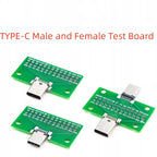 1PCS Type-C Revolution Female Test Board Adapter Plate with Pin Row 24P Male Seat Resistance Card USB3.1 Data Line Adapter