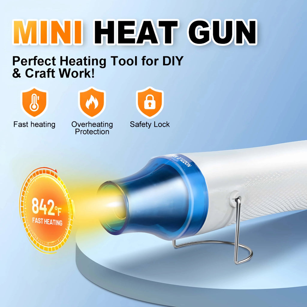 220V Hot Air Gun Soldering Temperature Blower Gun DIY Crafts Electric Power Hot Dryer Mini Heat Gun For Shrink Tubing Car Wrap