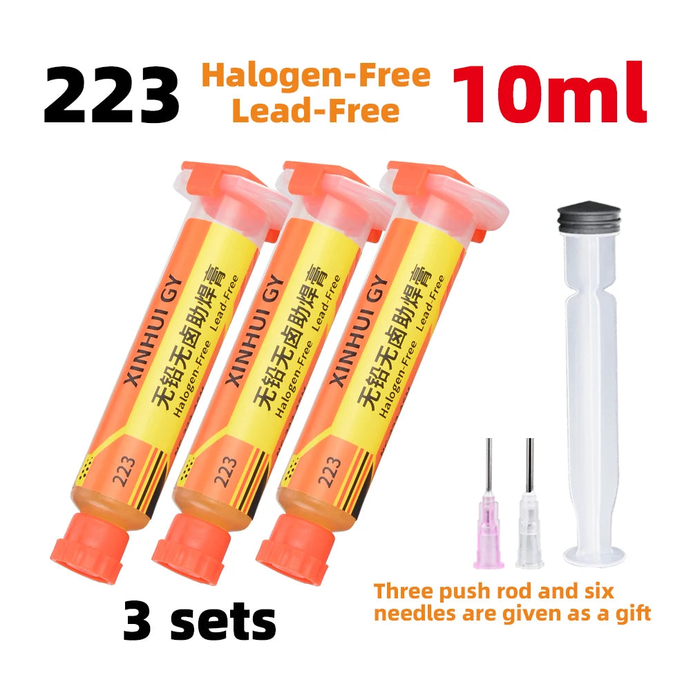 BGA Repair RMA-223 Lead-Free Halogen-Free Flux for Reflow Soldering with Low Smoke and Odor-Free Flux