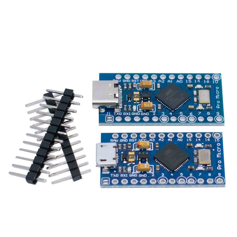 Micro ATmega32U4 5V 16MHz Original Chip Replace ATmega328 For Arduino Pro Mini With 2 Row Pin Header