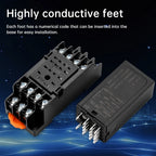 H3Y-4 AC 220V DC 12V DC 24V Time Relay Cycle Time Control Delayer power on delay device Digital Display With Base Power Supply