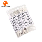 320PCS 720PCS 0603 0805 1206 SMD Capacitor Assorted Kit 16/36/50Values 1PF - 10UF Capacitance Set 100NF 0.1UF 1UF 2.2UF 4.7UF