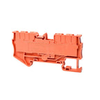 10PCS PT2.5‑QUATTRO 32A, 2‑in‑2‑out DIN Rail Push‑in Spring Double‑Deck Terminal Block, Quick Wiring Terminal Strip