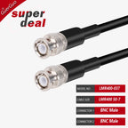1PC 50 Ohm 50-7 RF Coaxial LMR400 Cable Cord SMA Male to BNC Male Connector Plug Extension Jumper Pigtail Adapter 1M 2M 3M