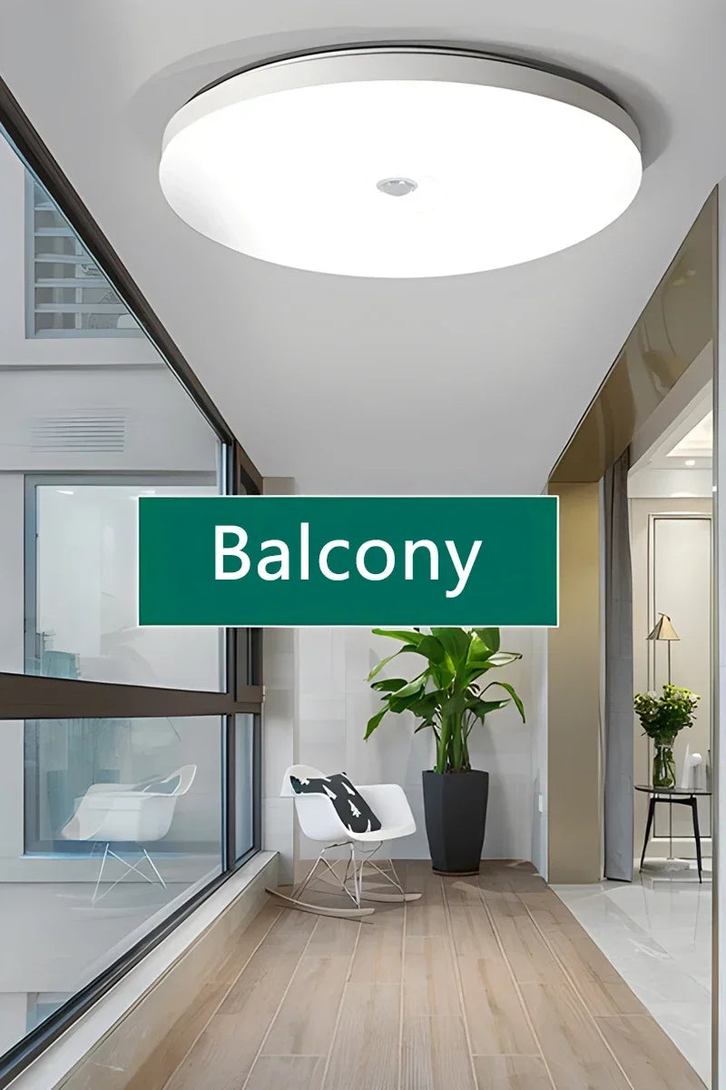 LED Ceiling Light with Motion Sensor Human Infrared Sensing Light Staircase Garage Corridor Warehouse Indoor Lighting Fixtures