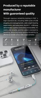 FiiO JadeAudio KA11 USB DAC AMP Hi-Res Audio Type-C to 3.5mm Adapter USB Dongle DAD256