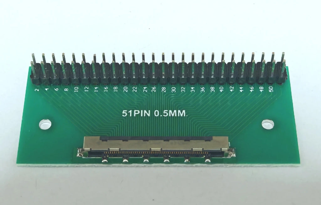 1pcs 51pin Lvds Adapter Board 0.5mm Pitch To 2.54mm Lcd Screen Adapter Lcd Test Board