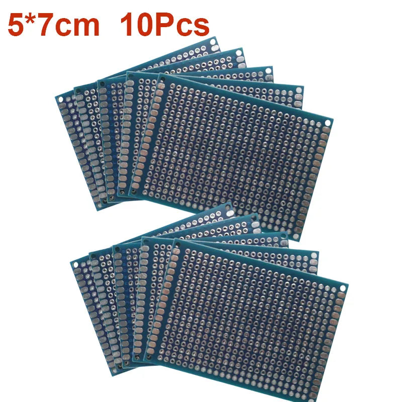 5/10Pcs Prototype BoardsBlue Circuit Perfboard 3x7cm 4x6cm 5x7cm 7x9cm Double Sided Circuit Boards DIY Electronic Kit  PCB New