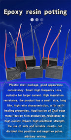 1pcs CBB61 Fan Starting Capacitor 450V 0.8/1/1.2/1.5/2/2.5/3/3.5/4/4.5/5/6/7/8/10/12/15/18/20UF Ceiling Fan Hood Motor Capacitor