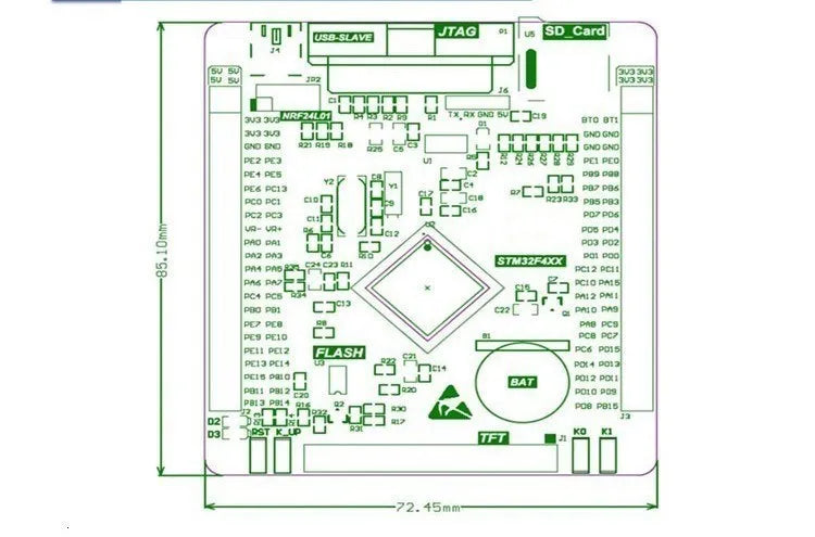 1PCS STM32F407VET6 STM32 System Core Board STM32F407 Development Board F407 Single-Chip Learning Board