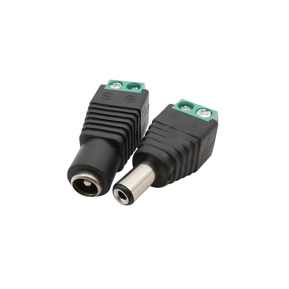 5/10Pcs 5.5 x 2.1mm 5.5 x 2.5mm DC Power Male Female Plug Jack Connector Adapter For 3528 5050 LED Strip Light Camera