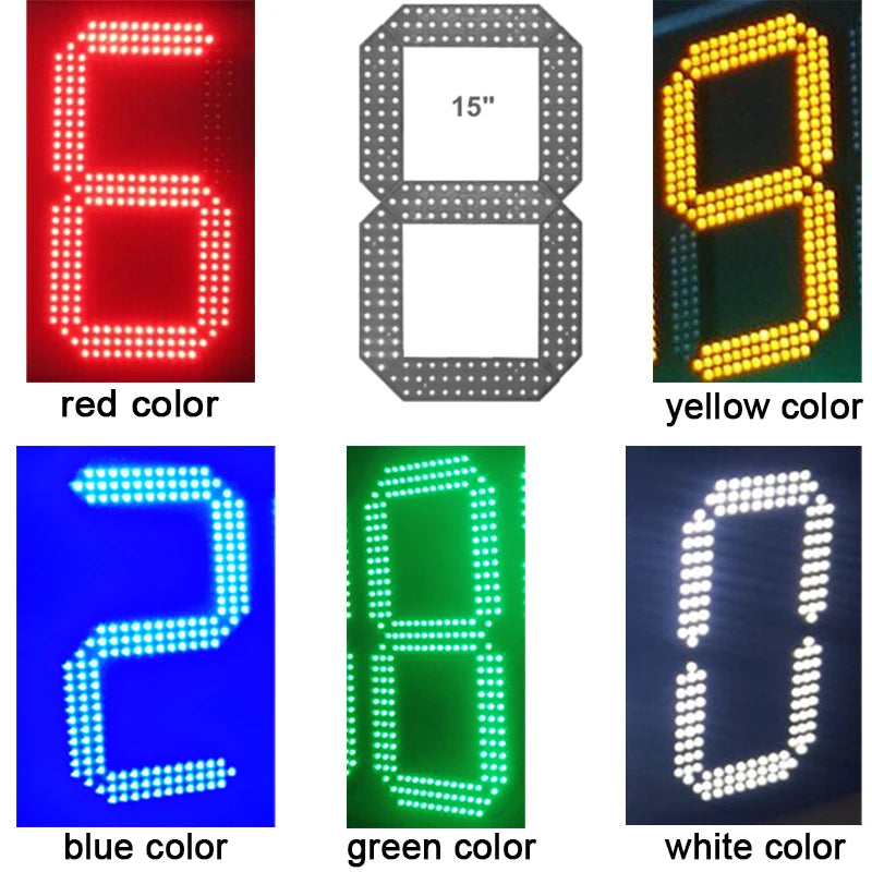 15" LED digita numbers module,7 segment of the modules,High brightness led display outdoor waterproof