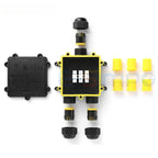 IP68 Y-Shape Underwater Waterproof  3Way 1IN2OUT 4-14mm Power Cord External LED Outdoor Light Lamp Wire Junction Box Connector