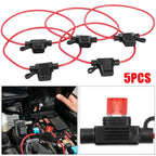 5/10pcs Car Mini Blade Fuse Holder Splash-proof Box 12V 30A with Fuses Blade Wire Cutoff Switch Socket Automotive Fuse Socket