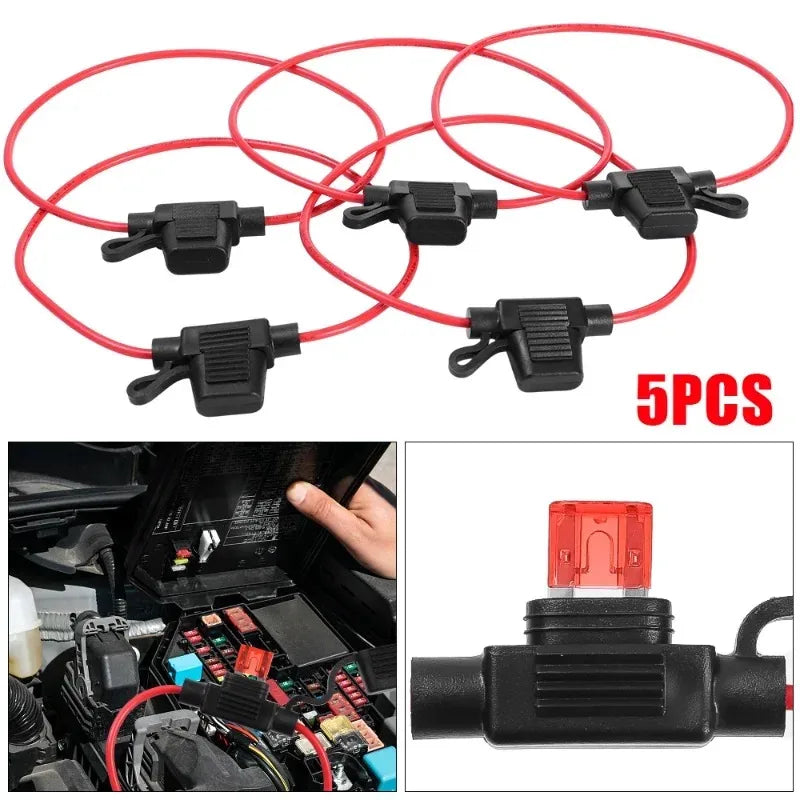 5/10pcs Car Mini Blade Fuse Holder Splash-proof Box 12V 30A with Fuses Blade Wire Cutoff Switch Socket Automotive Fuse Socket