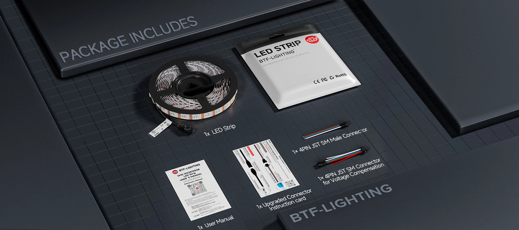 WS2815 DC12V WS2812B WS2813 LED Strip Light RGB Individually Addressable LED Lights Dual Signal 30 60 100 144 LEDs IP30 65 67