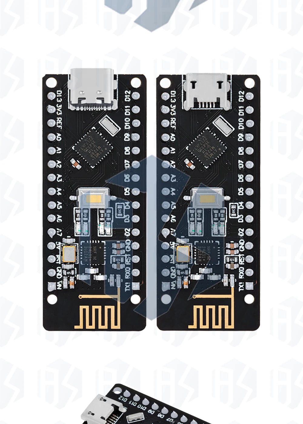 RF-Nano for Arduino Nano V3.0, Micro USB Nano Board ATmega328P QFN32 5V 16M CH340, Integrate NRF24l01+2.4G wireless