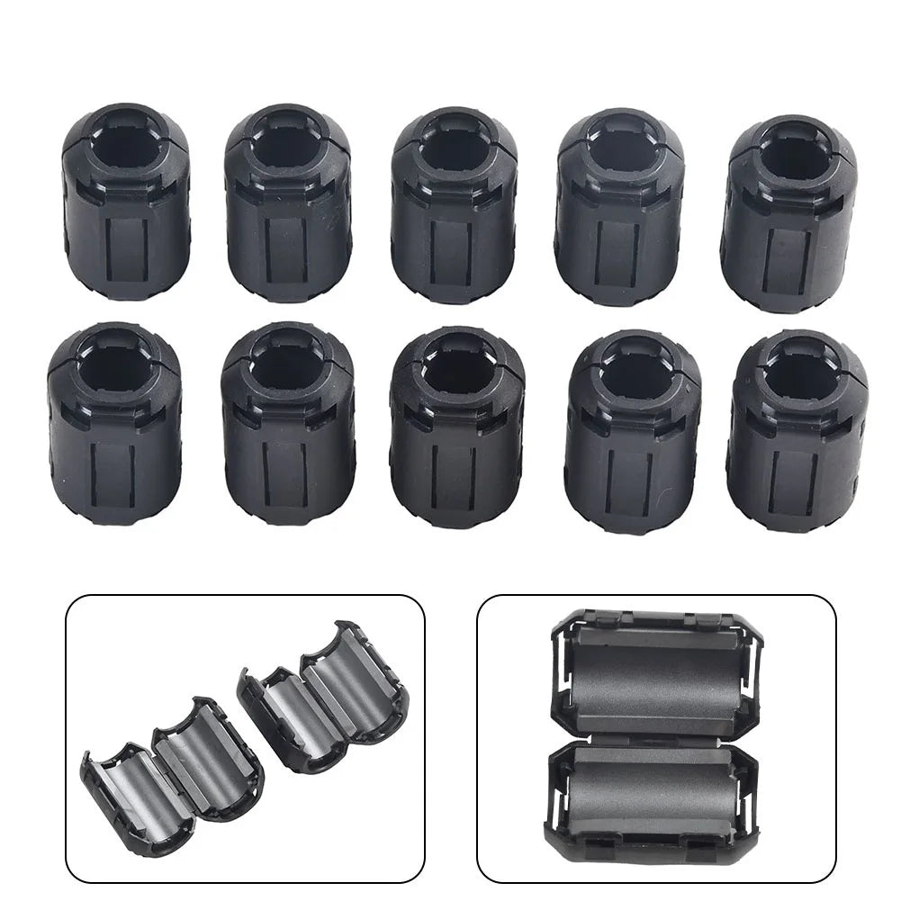 10Pcs TDK Ferrite Core Choke Clip Noise Suppressor Filter Ring Cable Clamp RFI EMI For Audio/Video Cables Power Cord