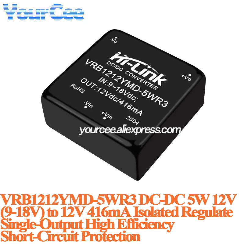 5W 6W 10W DC-DC Isolated Converter Power Supply Module 24V 12V to 15V/5V/12V 24v to 5V/12V VRB1224YMD VRB2424YMD VRA2424YMD