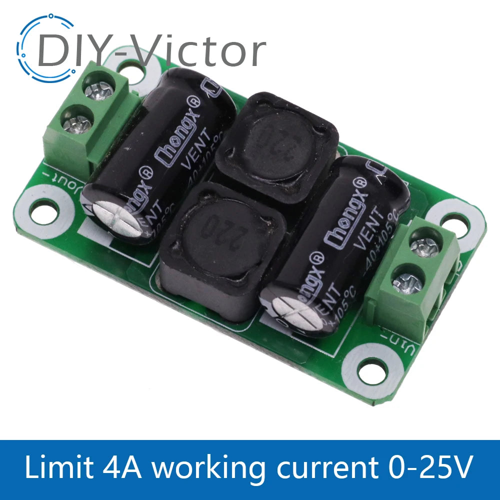 0-50V 2-4A DC power supply filter board Class D power amplifier Interference suppression board car EMI Industrial control panel
